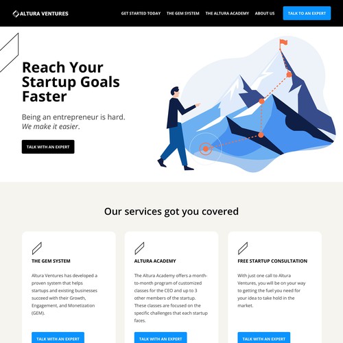 Homepage Design for Startups