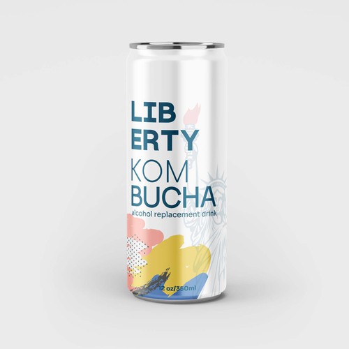 Bold packaging design for kombucha drink