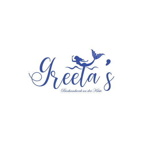 mermaid logo concept for greeta's