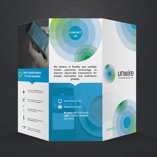 Simplistic unique tri-fold brochure flyer