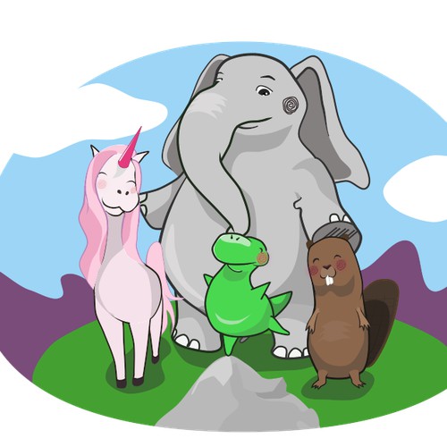 Deutsch/Englisch: Illustrate four wonderful animals for a children´s CD with animationfilm-potential