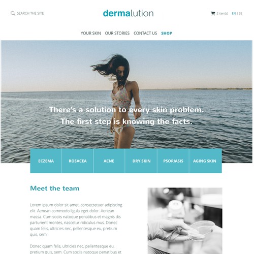 Dermalution: Skincare e-commerce