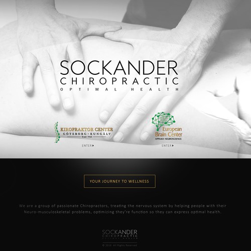 Logo and website for Sockander Chiropractic