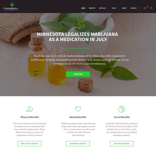 Medical Marijuana Landing Page