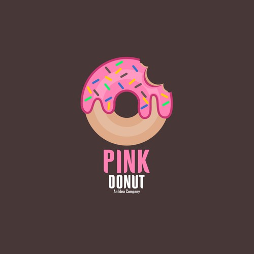 Clever logo for Pink Donut