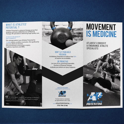 Cash-Based Physical Therapy practice for CrossFitters needs brochure