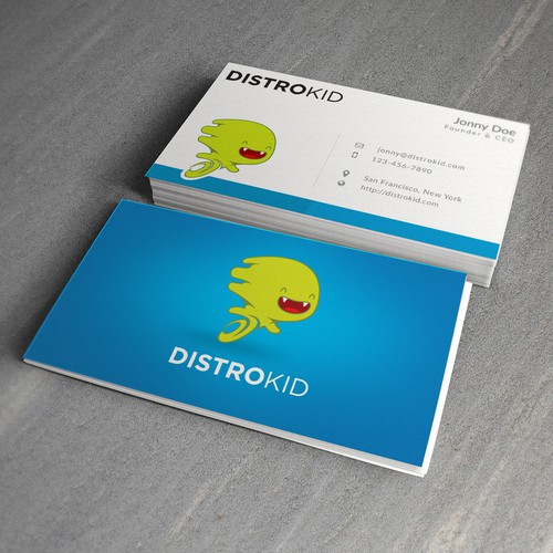 Business cards for online music service