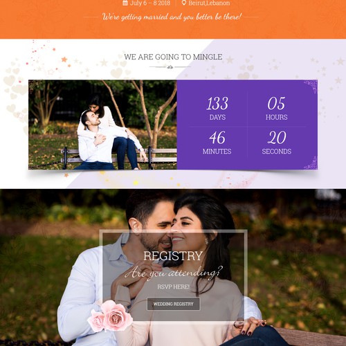 Cool, Fresh, Mediterranean Wedding Website