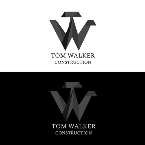 Triangular logo concept for Construction Company