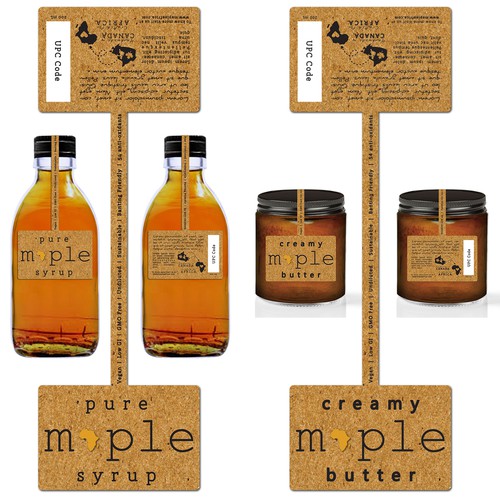 Maple syrup and butter label