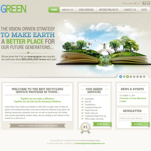 New website design wanted for Green Recycling Center