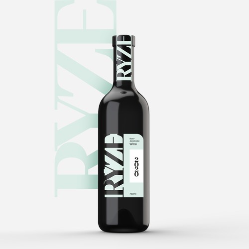 Label design for Modern Non-Alcoholic Wine 