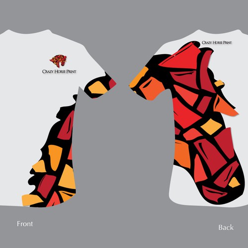 Create the next logo for Crazy horse print