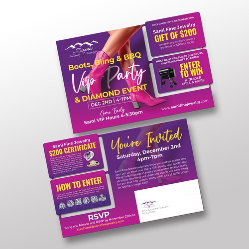 Jewelry Postcard Design