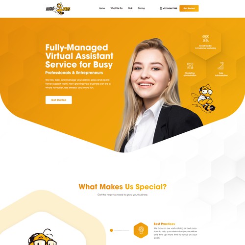  Design website for Virtual Assistant services company