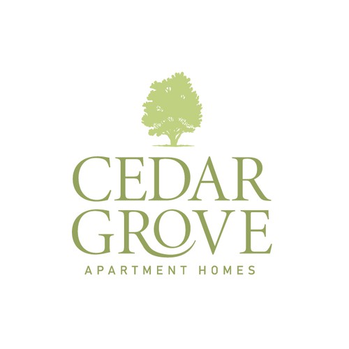 Youthful and Feminine Logo for Cedar Grove Apartment Homes