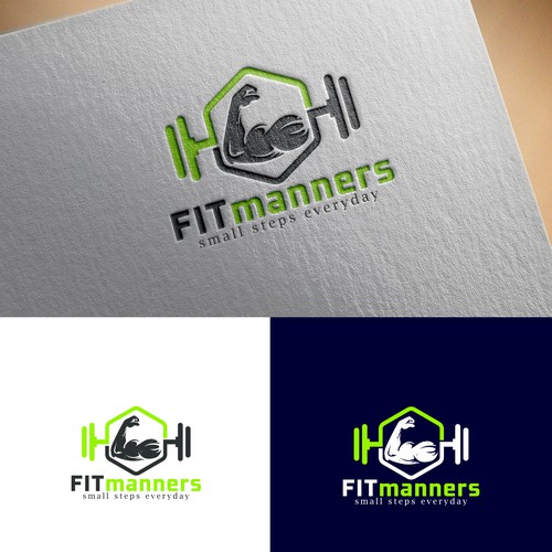 Minimalist fitness logo design 