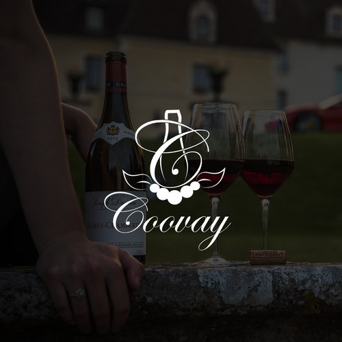 Coovay Wine Bottle Logo Design