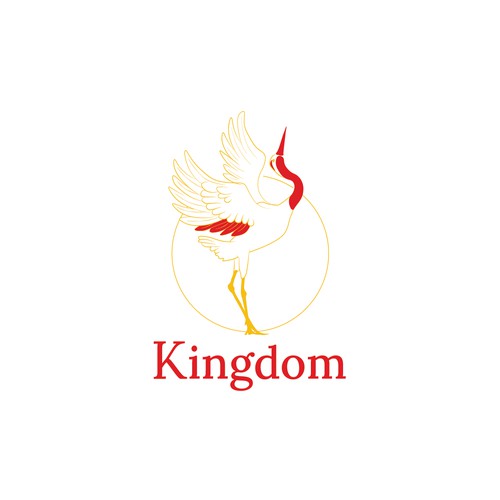 Hand-drawn crane logo