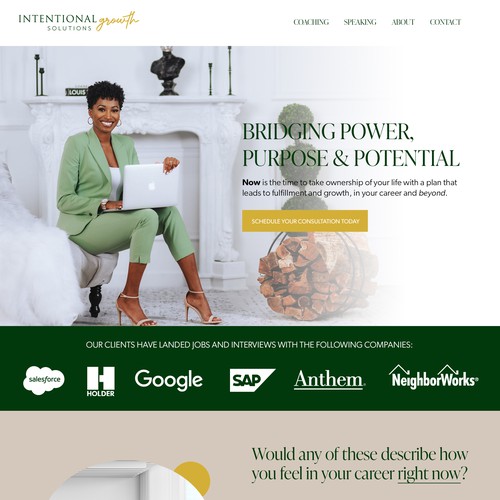 Website Design for a Career Coach