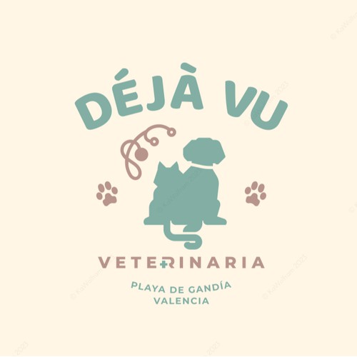Logo design for Déjà Vu Veterinaria, a veterinary clinic in Valencia/Spain