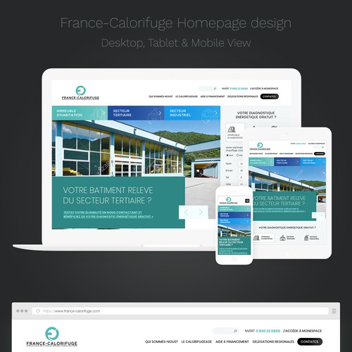 Homepage design for France Calorifuge