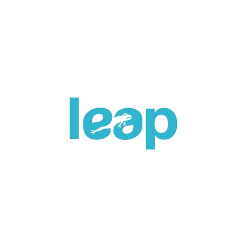 Modern Negative Space Logo Concept for Leap