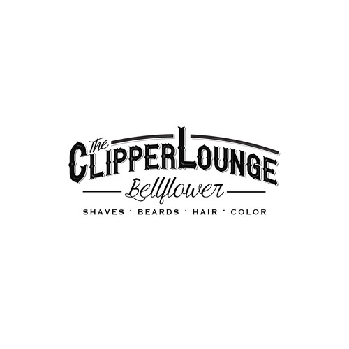 Vintage style barber shop logo