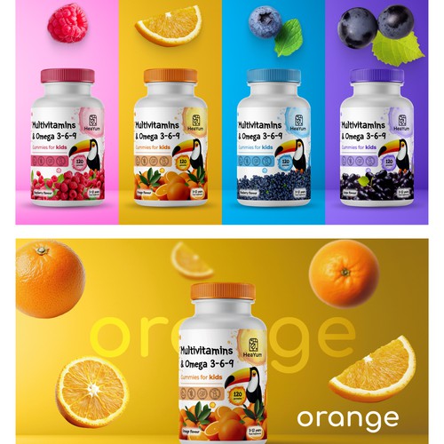 Packaging design for kids multivitamins