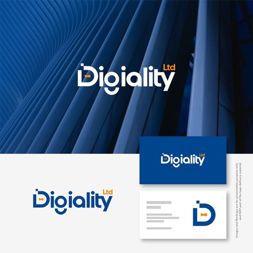 Digital Lock Simple and Bold Logo Design