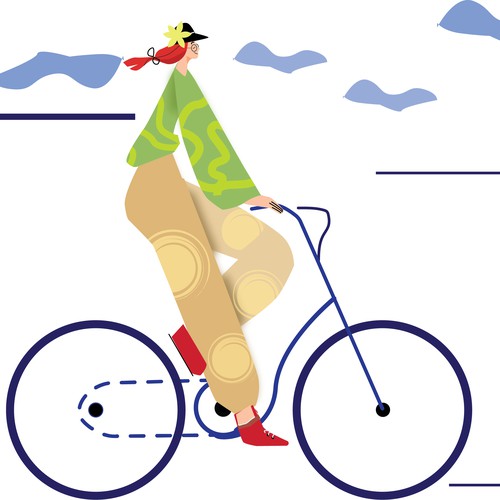 Girl on bike