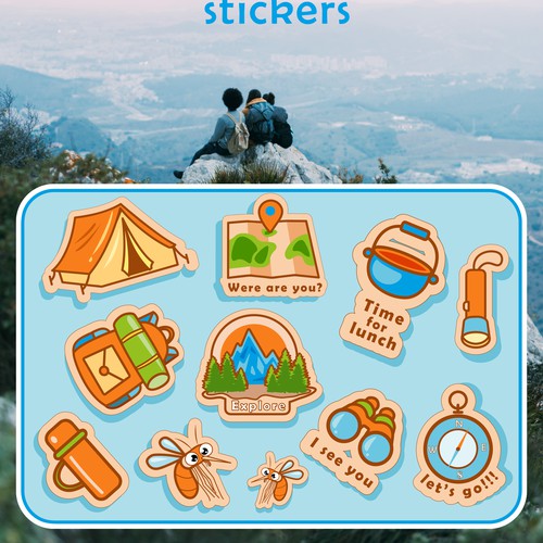 Stickers "Hiking and trekking"