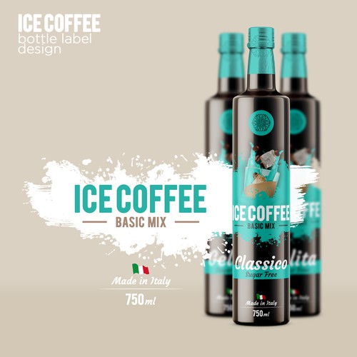 Ice Coffe Label Design