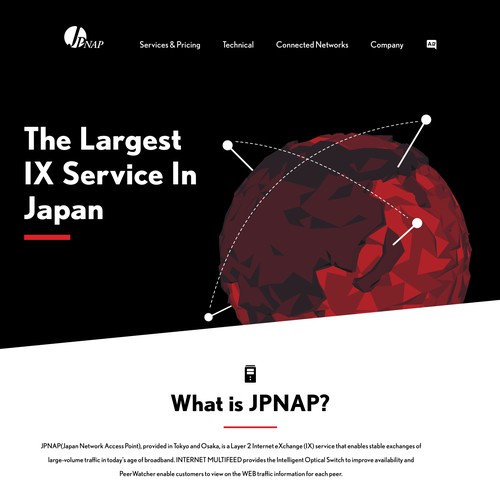 JPNAP IX Service Web Design