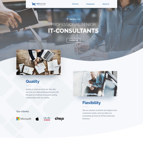 Web page for IT company