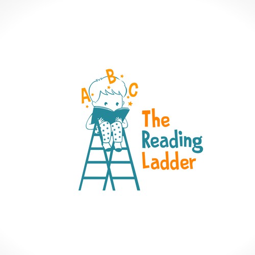 The reading ladder logo concept