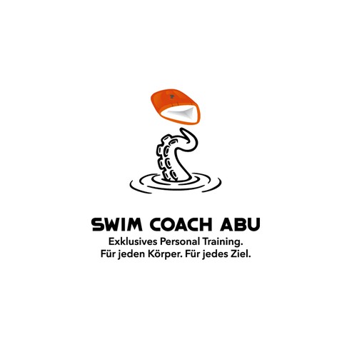 Gestalte ein cooles Kraken Logo für einen Personal Swim Coach