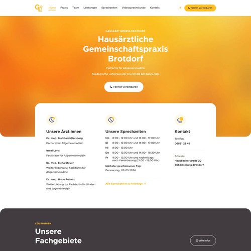 Website für Arztpraxis