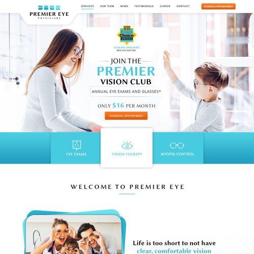 Web Banner Redesign for Premier Eye Associates