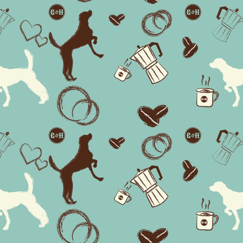 Pattern for Coffee Loving Dog Parents