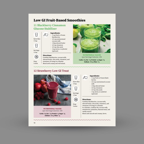 Interior Layout for a Diabetic Meal Cookbook