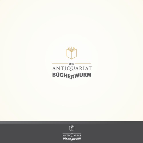 Simple logo for an antique book store