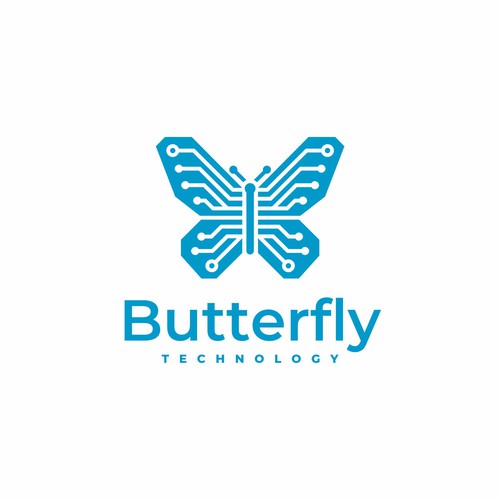 Butterfly Technology Logo Design