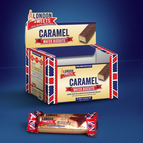 CARAMEL WAFER DISPLAY BOX