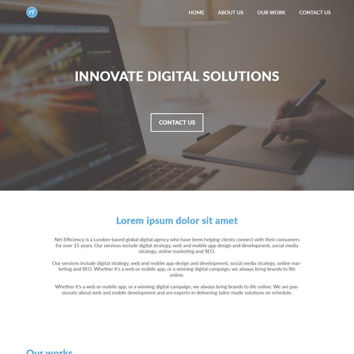 Landing Page Netefficiency LTD