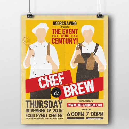 Chef and Brew wants YOU ! Design: make a beer fest "boxing poster"