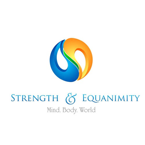 Design a Yin yang with the letters S & E for Strength & Equanimity.