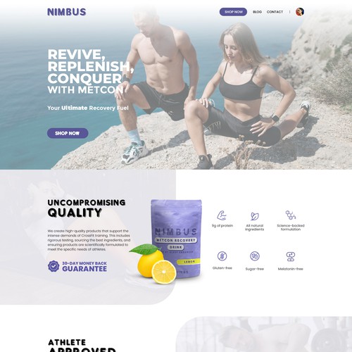 A web design for our supplement company