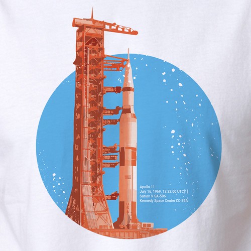 Saturn V t-shirt design