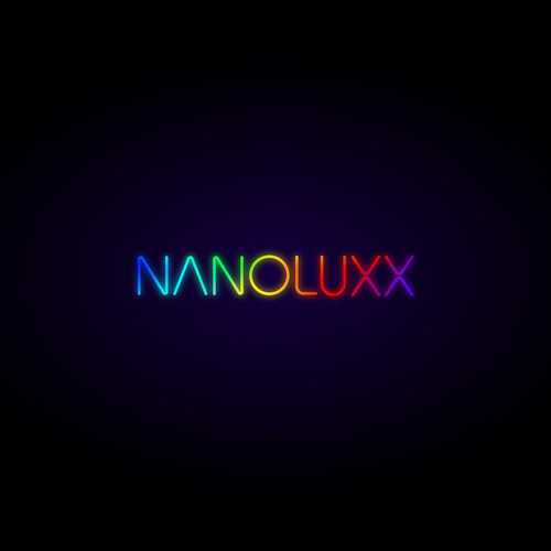 Bright and colorful logo for LED lighting company Nanoluxx